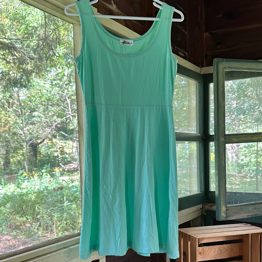Skater Tank Mint Green Midi Dress Medium